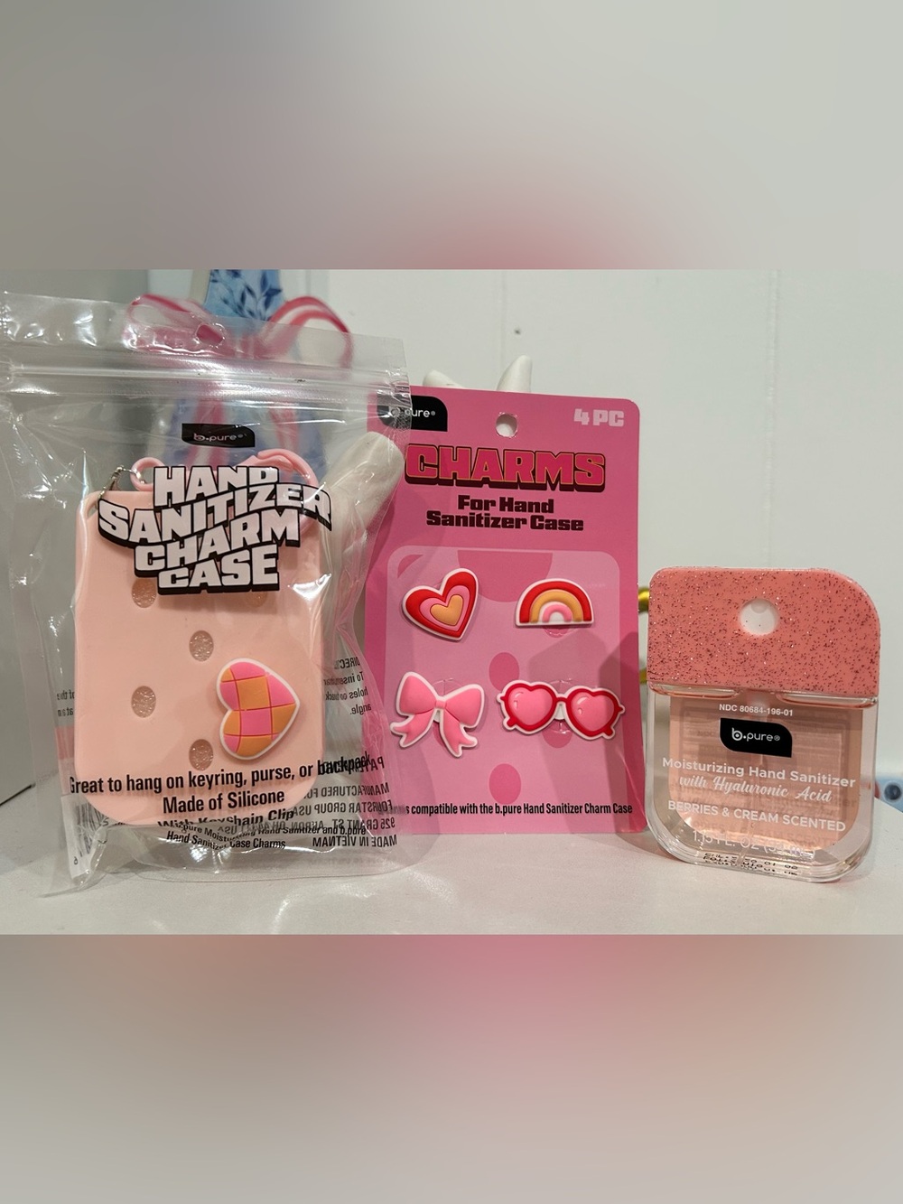 Berries & Cream Hand Sanitizer Croc Charm Set